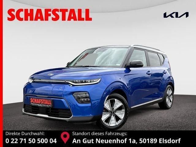 Blau ((se2) neptunblau met. & schwar) Gebraucht 2021 Kia Soul EV 3 SUV | 19.979 € (Superpreis) - Bild 1/3