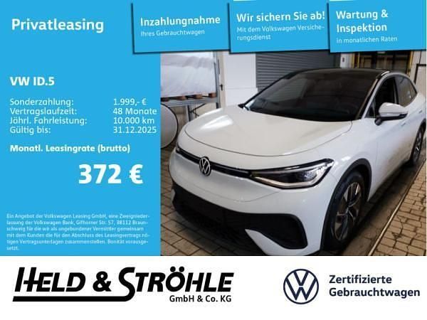Weiß (gletscherweiß metallic) Gebraucht 2025 VW ID.5 Pro SUV | 40.361 € - Bild 1/3