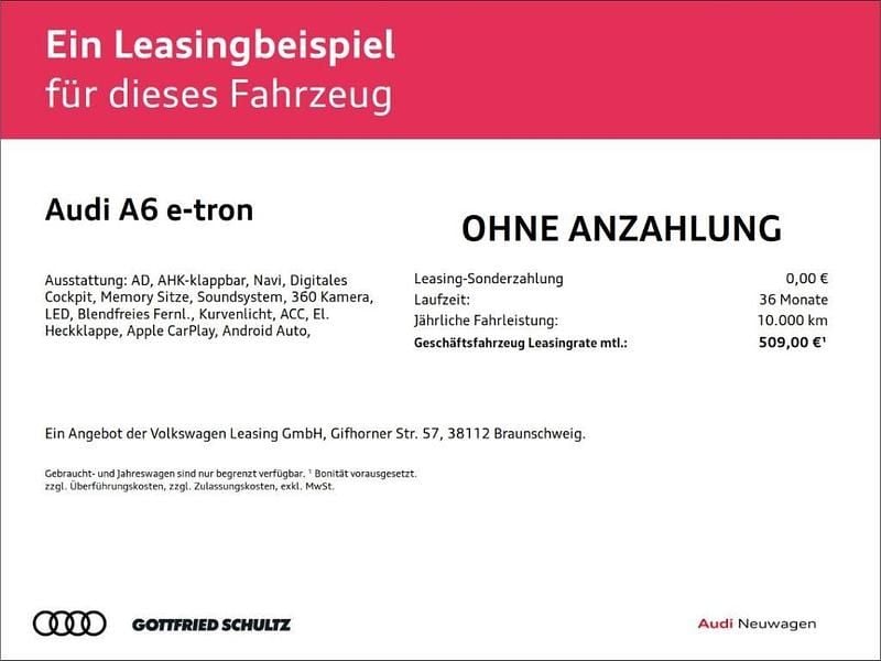 Blau Neu 2025 Audi A6 e-tron Performance Kombi | 72.960 € (Superpreis) - Bild 1/1