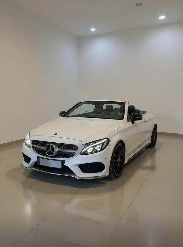 Weiß Gebraucht 2016 Mercedes C220 AMG line Cabrio | 27.000 € (Etwas zu teuer) - Bild 1/4