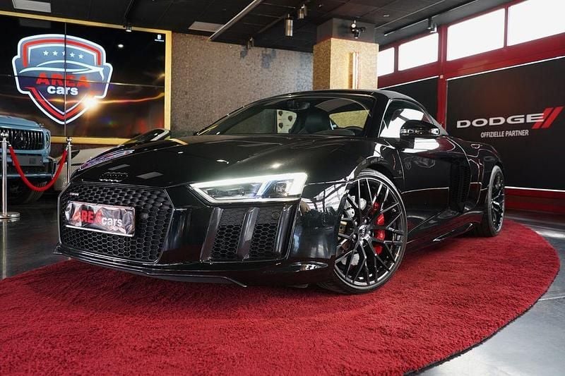 Mythosschwarz metallic Gebraucht 2018 Audi R8 Spyder Sport Cabrio | 126.900 € (Superpreis) - Bild 1/4