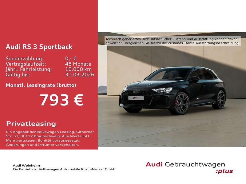 Gebraucht Audi RS3 Sport 400 PS (294 kW) 2025 Mythosschwarz metallic Limousine