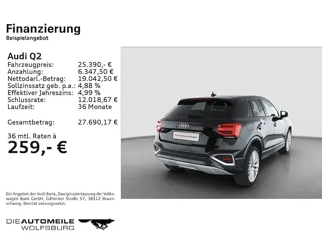 Gebraucht Audi Q2 Advanced 116 PS (85 kW) 2025 Schwarz SUV