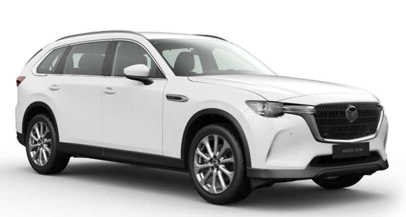 Weiß (arctic white) Neu 2025 Mazda CX-80 Exclusive-Line SUV | 47.750 € - Bild 1/4