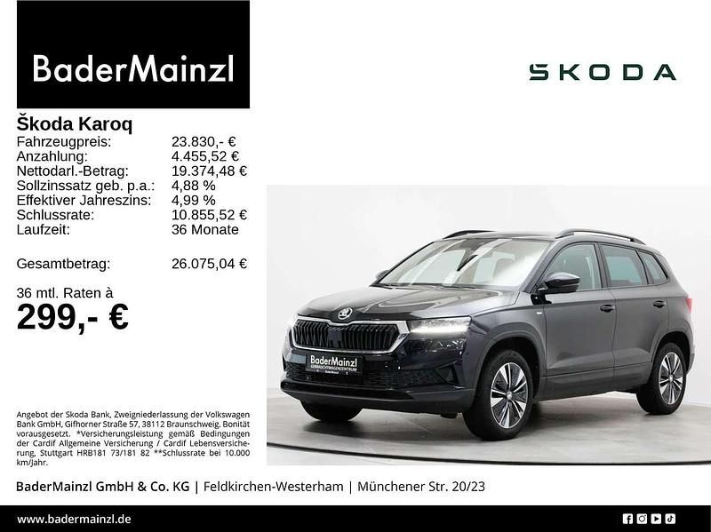 Blackmagic perleffekt Gebraucht 2022 Skoda Karoq Ambition SUV | 23.830 € (Etwas zu teuer) - Bild 1/3