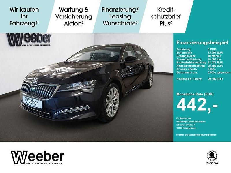 Schwarzmagic perleffekt (metallic) Gebraucht 2023 Skoda Superb Style Kombi | 29.339 € (Teuer) - Bild 1/4