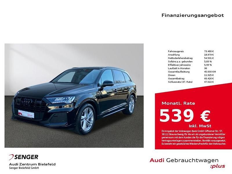Schwarz Gebraucht 2023 Audi Q7 S-Line SUV | 73.480 € (Fairer Preis) - Bild 1/4