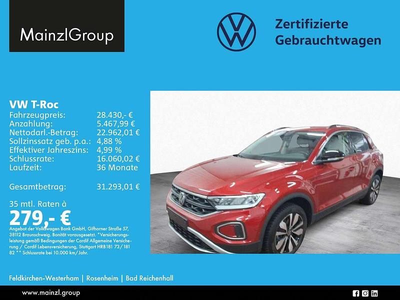 Gebraucht VW T-Roc Goal 150 PS (110 kW) 2024 Kings red metallic (metallic) SUV