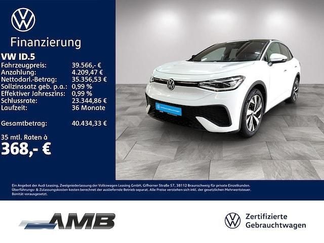 Gletscherweiß metallic/schwarz Gebraucht 2024 VW ID.5 Pro SUV | 38.790 € (Superpreis) - Bild 1/3