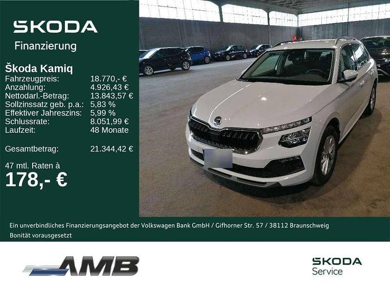 Weiß Gebraucht 2025 Skoda Kamiq Selection SUV | 18.770 € (Guter Preis) - Bild 1/3