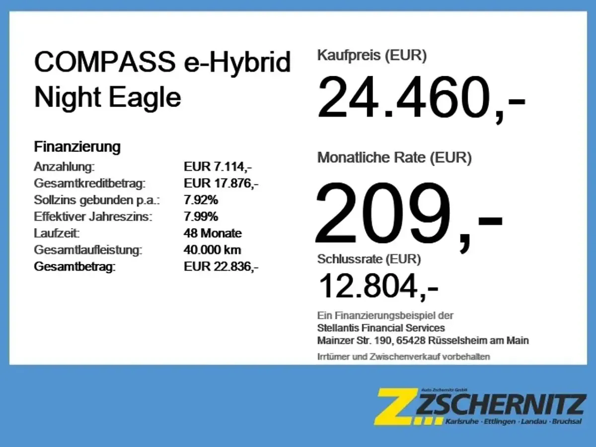 Occasion Jeep Compass Night Eagle 131 ch (96 kW) 2023 Noir SUV