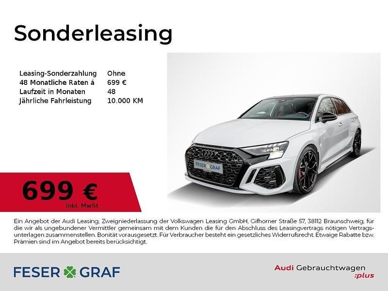 Gletscherweiß Gebraucht 2024 Audi RS3 Sport Limousine | 57.990 € (Superpreis) - Bild 1/4