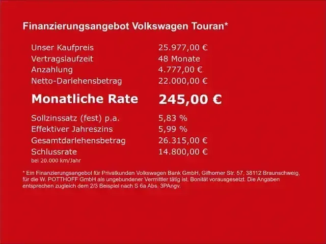 Używany VW Touran Comfortline 150 KM (110 kW) 2023 Minivan