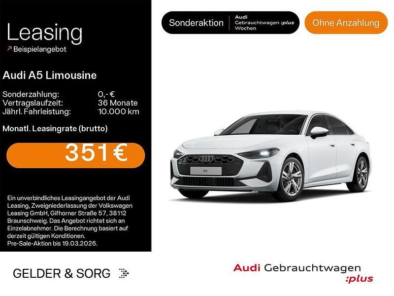 Gebraucht Audi A5 Business 204 PS (150 kW) 2025 Gletscherweiß metallic Limousine