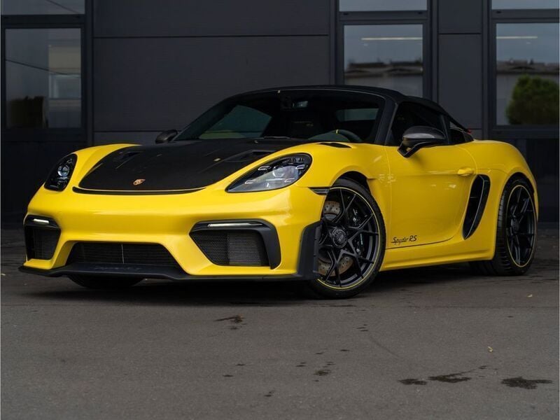 Racinggelb Neu 2025 Porsche 718 Spyder Chrono Cabrio | 179.718 € (Guter Preis) - Bild 1/4