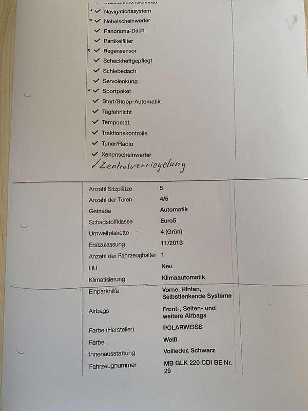 Gebraucht Mercedes GLK220 170 PS (125 kW) 2013 Weiß SUV