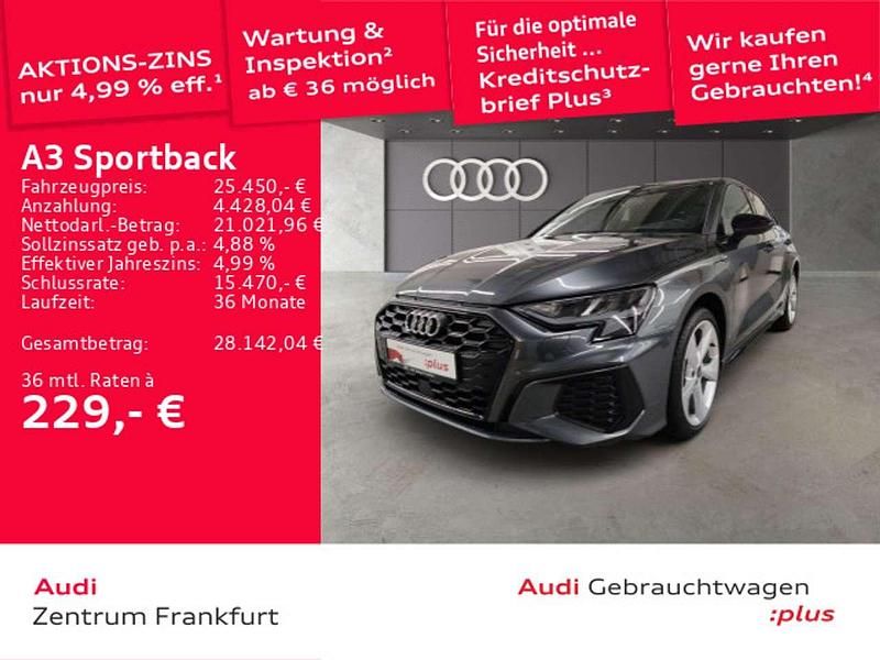 Daytonagrau perleffekt Gebraucht 2022 Audi A3 e-tron S-Line Kleinwagen | 24.750 € (Guter Preis) - Bild 1/3