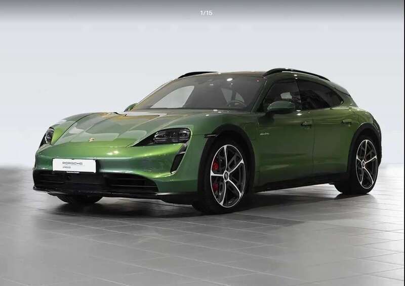 Grün (mambagrünmetallic) Gebraucht 2021 Porsche Taycan 4S Cross Turismo Limousine | 105.900 € - Bild 1/4