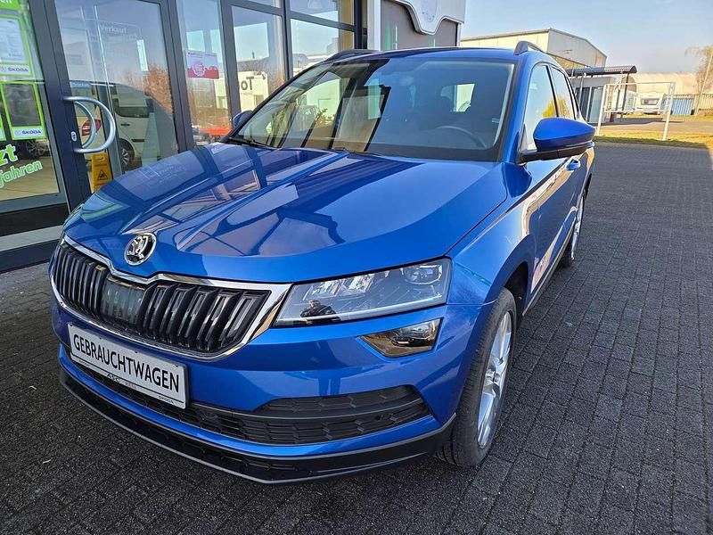 Gebraucht Skoda Karoq Style 110 PS (80 kW) 2021 Raceblau metallic (metallic) SUV