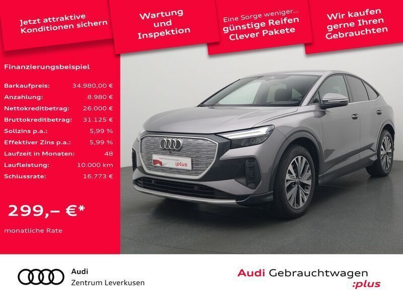 Taifungrau metallic Gebraucht 2023 Audi Q4 Sportback e-tron Performance SUV | 34.480 € (Fairer Preis) - Bild 1/4