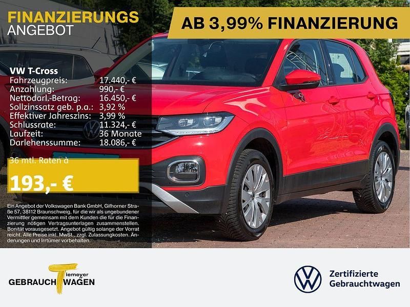Rot Gebraucht 2021 VW T-Cross United SUV | 17.440 € (Fairer Preis) - Bild 1/4