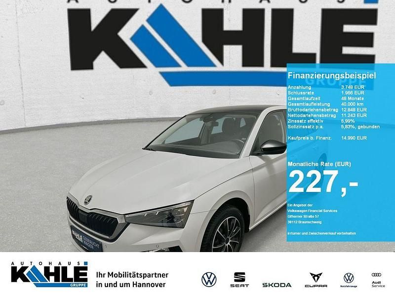 Gebraucht Skoda Scala Style 116 PS (85 kW) 2019 Weiß Kleinwagen