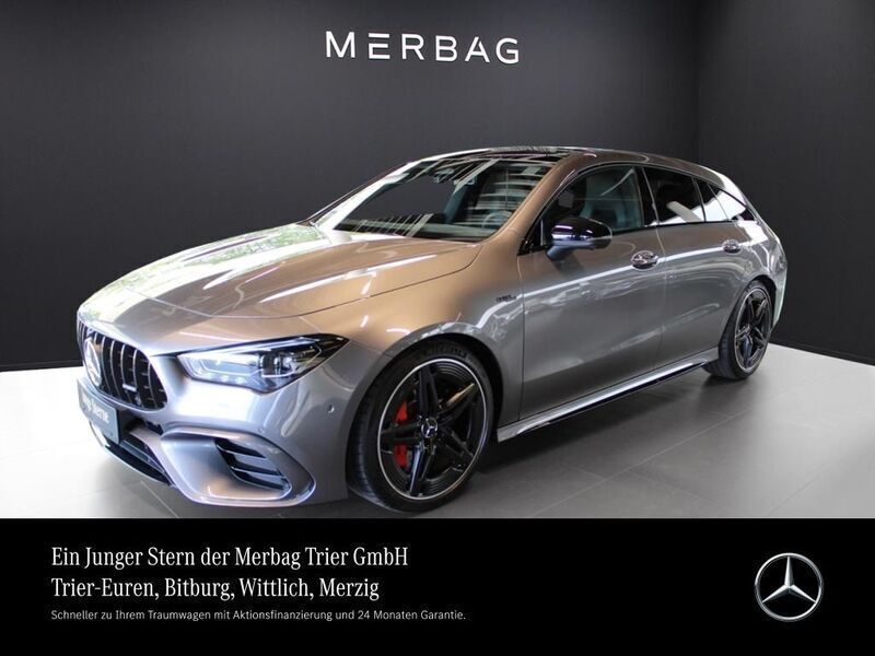 Metalliclack mountaingrau Gebraucht 2024 Mercedes CLA45 AMG Premium Plus Kombi | 58.760 € (Guter Preis) - Bild 1/4