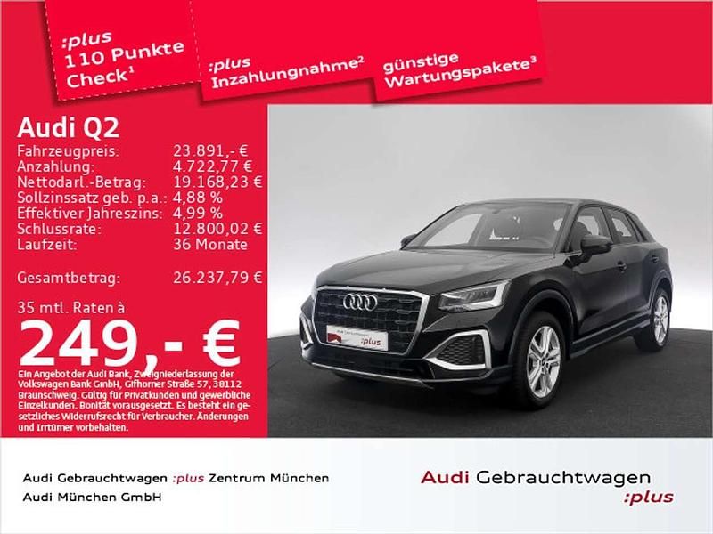 Gebraucht Audi Q2 Advanced Plus 110 PS (80 kW) 2023 Brillantschwarz SUV