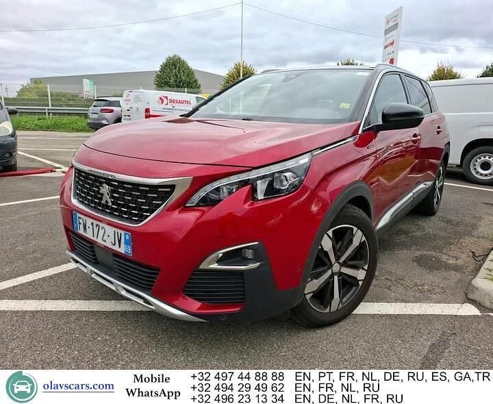Rot Gebraucht 2021 Peugeot 5008 GT-line SUV | 18.755 € (Superpreis) - Bild 1/4