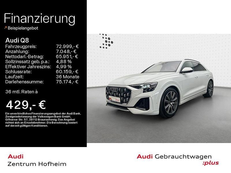 Gletscherweiß metallic Gebraucht 2024 Audi Q8 S-Line SUV | 72.999 € (Superpreis) - Bild 1/4