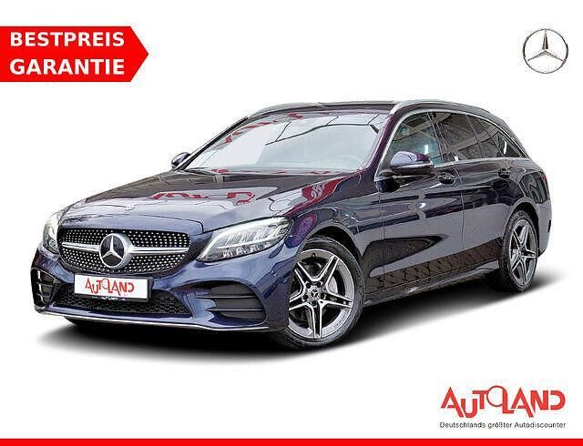 Blau Gebraucht 2018 Mercedes C200 AMG line Kombi | 24.490 € (Fairer Preis) - Bild 1/4