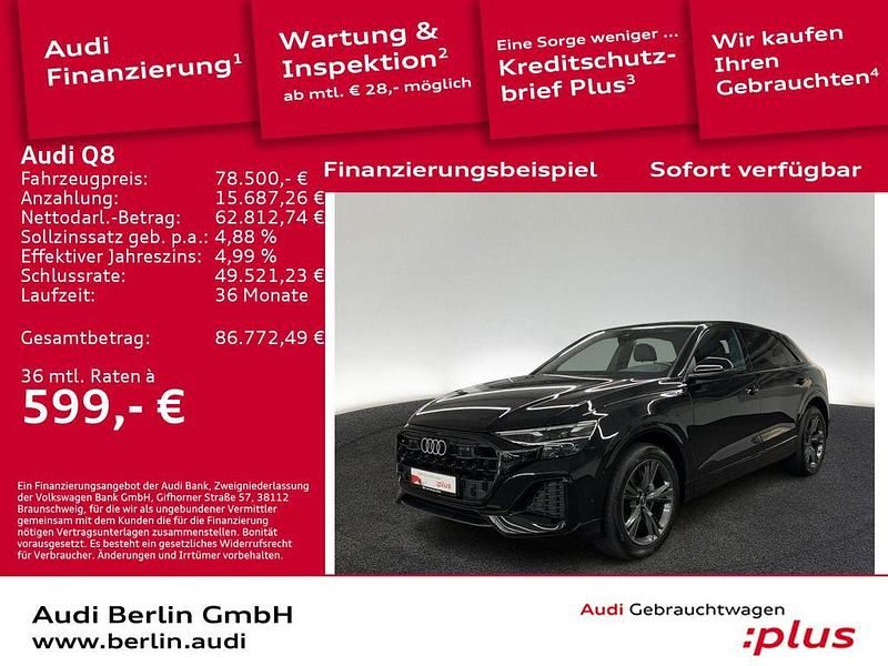 Mythosschwarz metallic Gebraucht 2024 Audi Q8 Ambiente SUV | 78.500 € (Teuer) - Bild 1/3