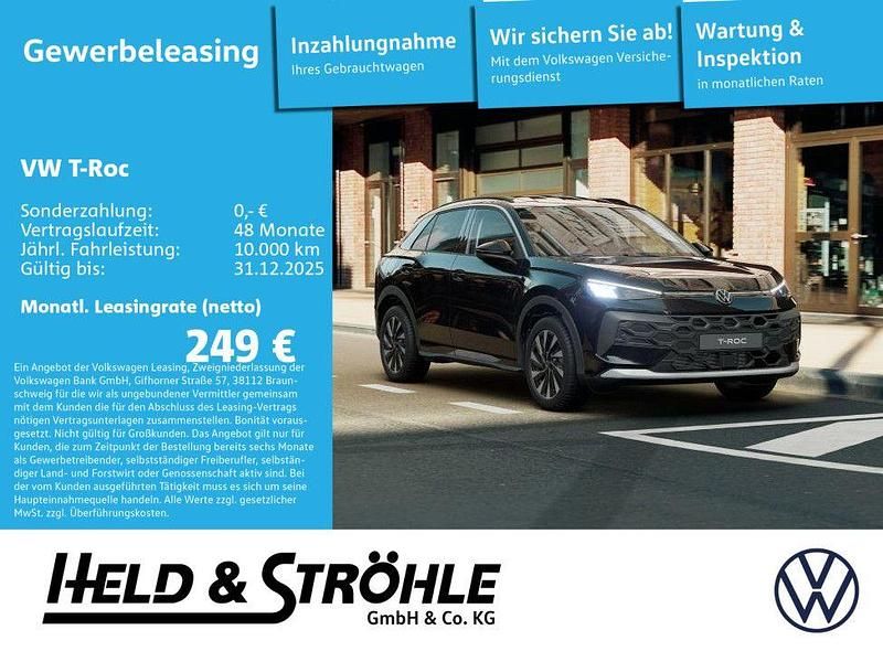 Grenadillschwarz metallic Neu 2025 VW T-Roc Life SUV | 36.490 € (Fairer Preis) - Bild 1/4