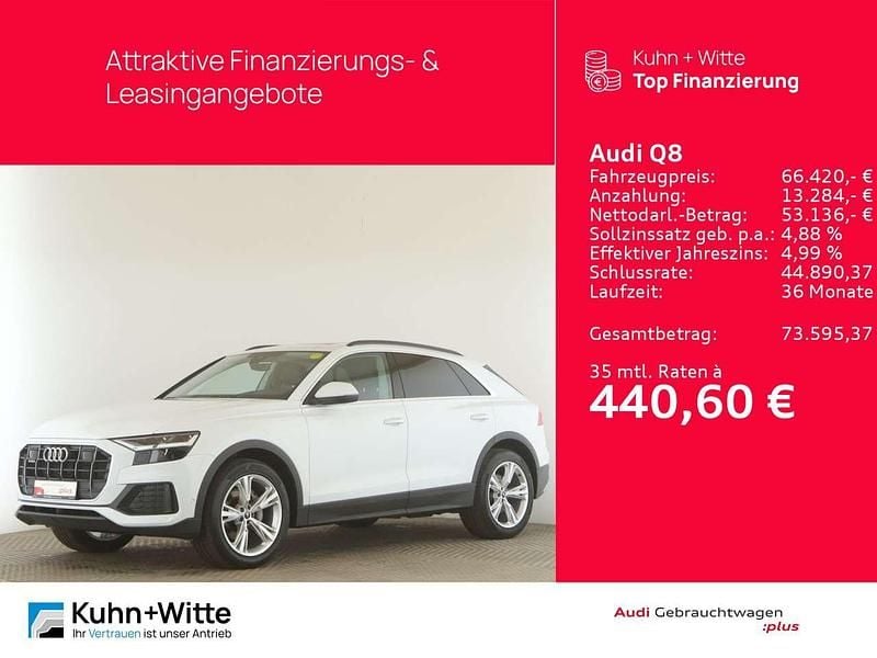 Weiß Gebraucht 2023 Audi Q8 Ambiente SUV | 66.420 € (Fairer Preis) - Bild 1/3