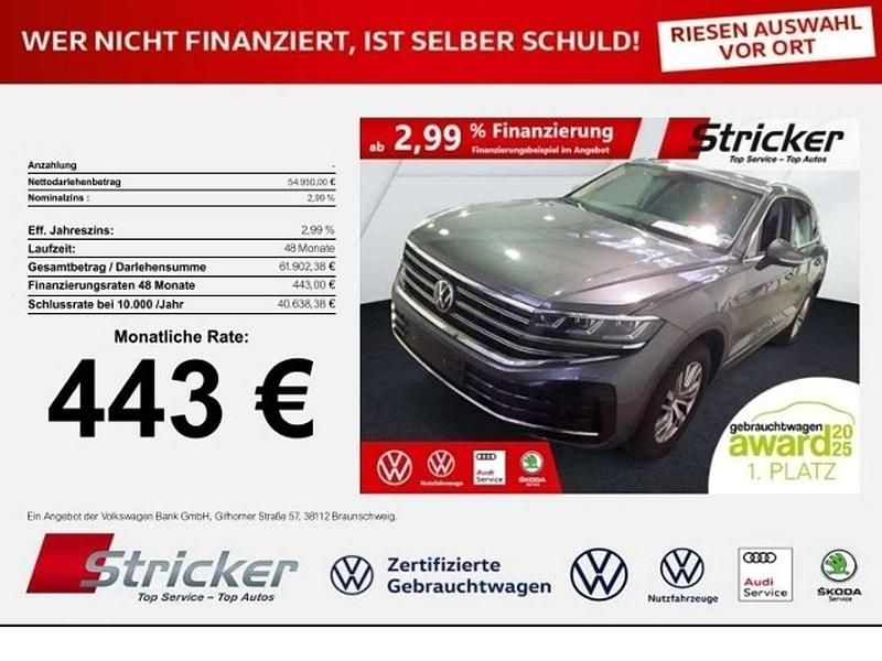 Siliziumgrau metallic (metallic) Gebraucht 2025 VW Touareg Elegance SUV | 54.949 € - Bild 1/3