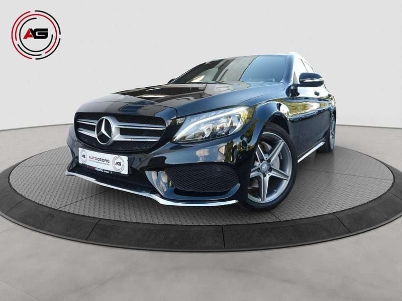 Schwarz Gebraucht 2015 Mercedes C220 AMG line Kombi | 15.900 € (Fairer Preis) - Bild 1/4