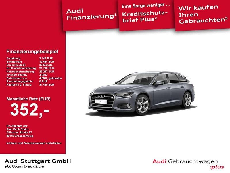 Taifungrau metallic Gebraucht 2021 Audi A6 Sport Kombi | 31.430 € (Superpreis) - Bild 1/2