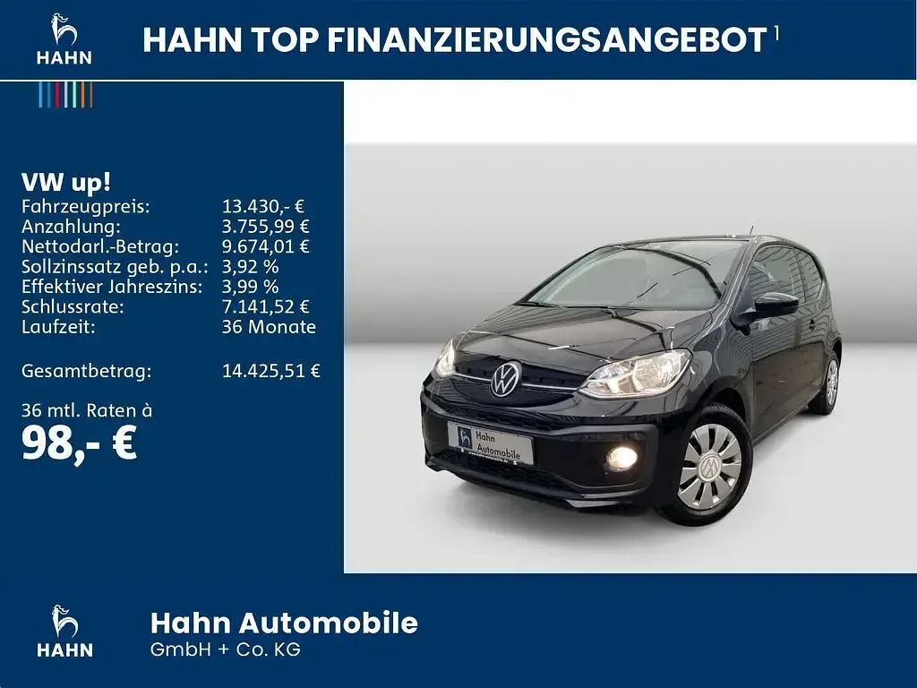 Gebraucht VW up! move up! 65 PS (47 kW) 2023 Deep black perleffekt Kleinwagen