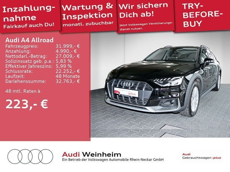 Brillantschwarz Gebraucht 2023 Audi A4 Allroad Ambiente Kombi | 34.799 € (Superpreis) - Bild 1/2