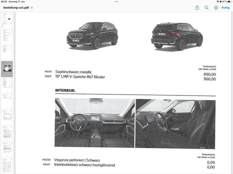 Schwarz Neu 2026 BMW X1 Sport Line SUV | 53.529 € (Guter Preis) - Bild 1/4