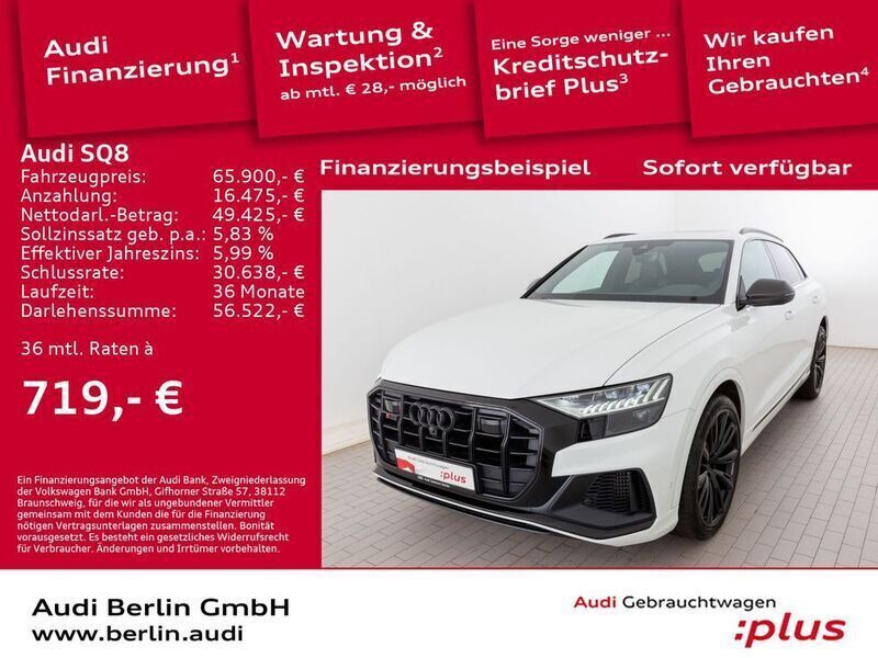 Carraraweiß Gebraucht 2021 Audi SQ8 Ambiente SUV | 69.900 € (Fairer Preis) - Bild 1/3