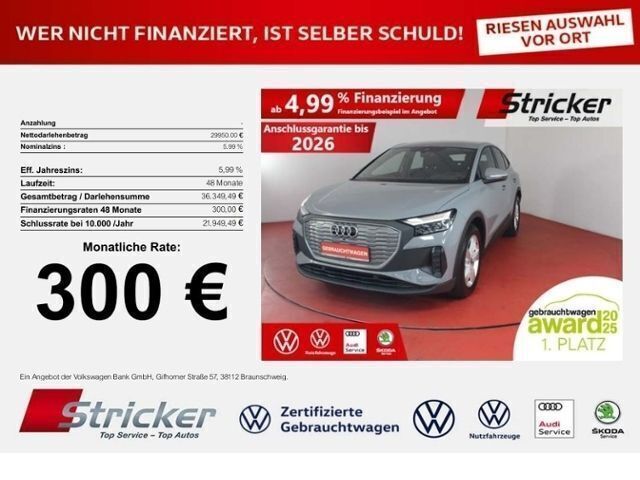 Kieselgrau Gebraucht 2023 Audi Q4 Sportback e-tron Comfort SUV | 29.938 € (Guter Preis) - Bild 1/4