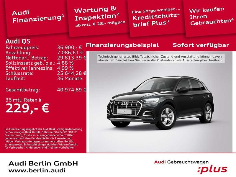 Mythosschwarz metallic Gebraucht 2022 Audi Q5 Ambiente SUV | 36.900 € (Guter Preis) - Bild 1/3