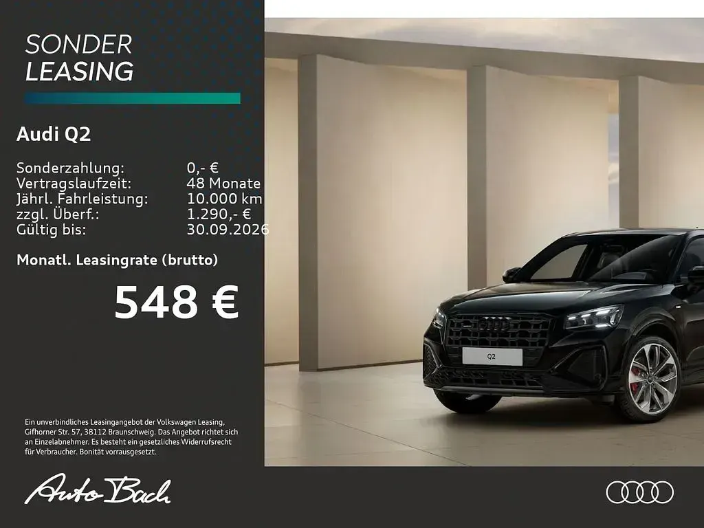 Neu Audi Q2 Competition 190 PS (139 kW) 2026 Mythosschwarz metallic SUV