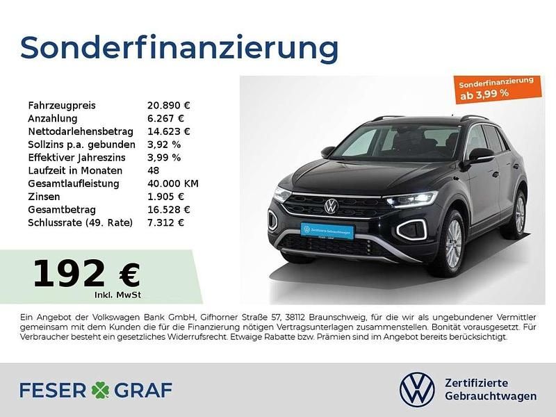 Gebraucht VW T-Roc Life 116 PS (85 kW) 2025 Schwarz SUV