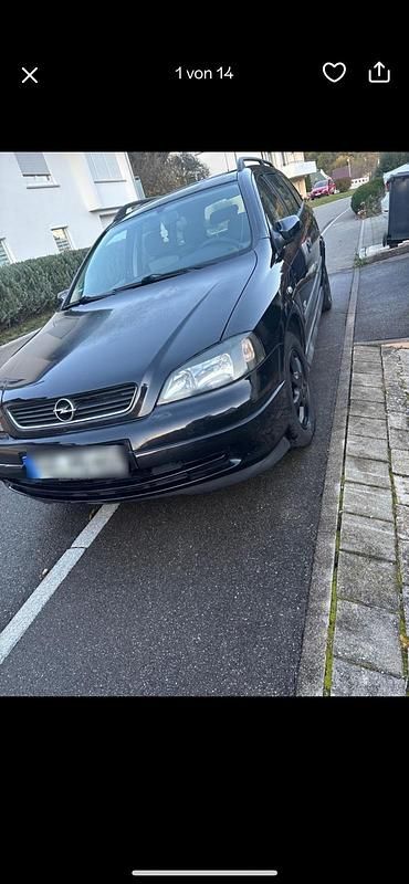 Schwarz Gebraucht 2003 Opel Astra Kombi | 800 € (Guter Preis) - Bild 1/4