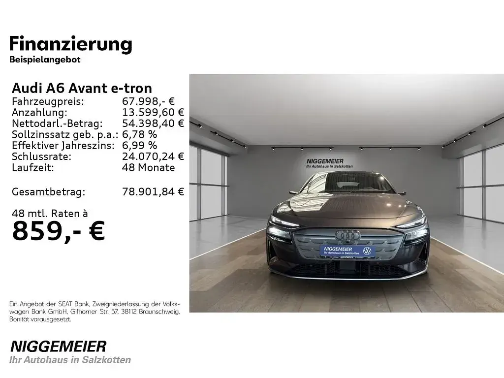 Gebraucht Audi A6 e-tron Performance 269 kW (367 PS) 2025 Daytonagrau perleffekt (metallic) Kombi