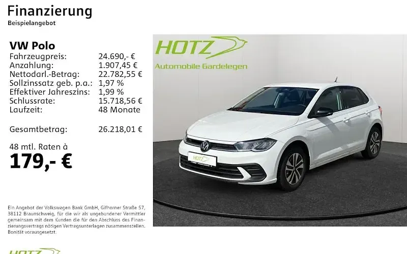 Neu VW Polo 95 PS (69 kW) 2026 Weiß Kleinwagen