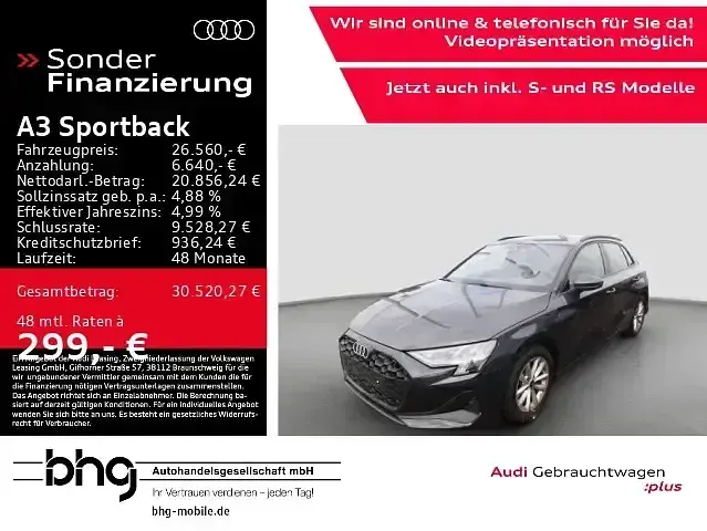 Gebraucht Audi A3 Ambiente 150 PS (110 kW) 2025 Manhattangrau metallic Limousine