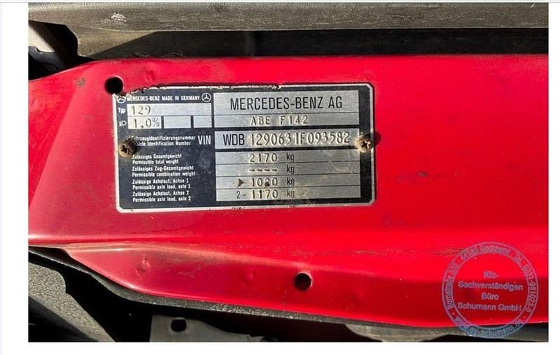 Second-hand Mercedes 320 231 CP (169 kW) 1993 Roșu Cabrio